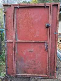 Drzwi  tymczasowe budowlane metalowe 150x215