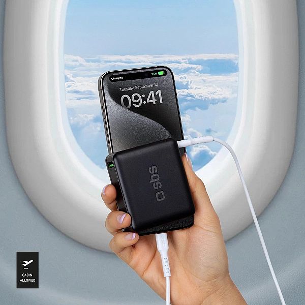 Powerbank SBS TEBB10000HDPD20K 10000 mAh z Power Delivery - czarny