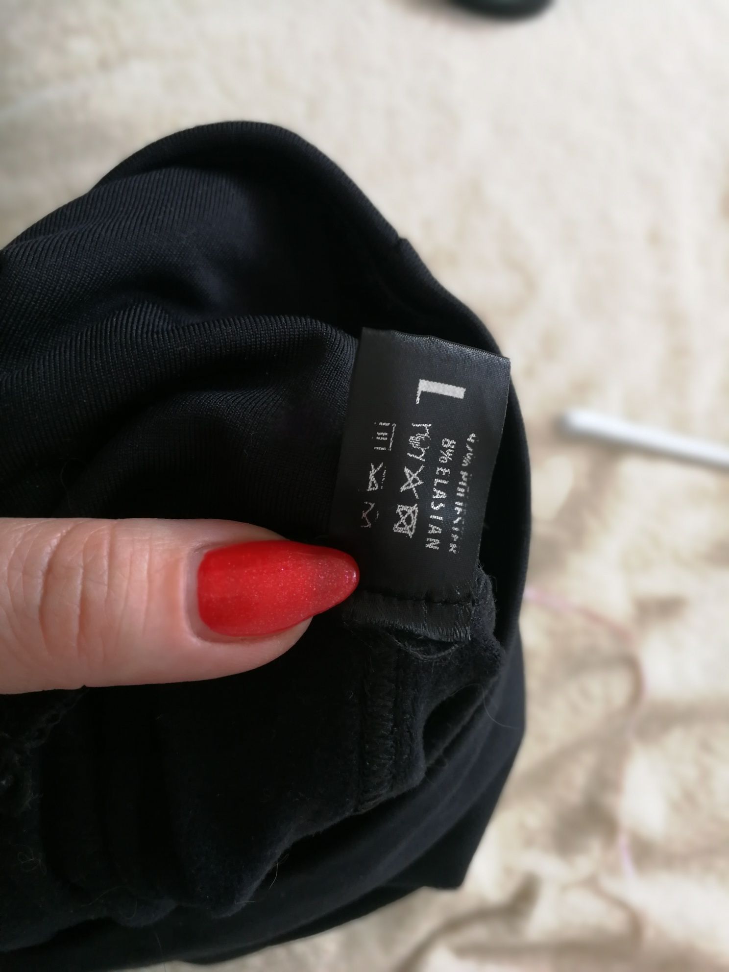 Czarne, kryjące legginsy  Marilyn dla kobiet w ciąży legginsy ciazowe