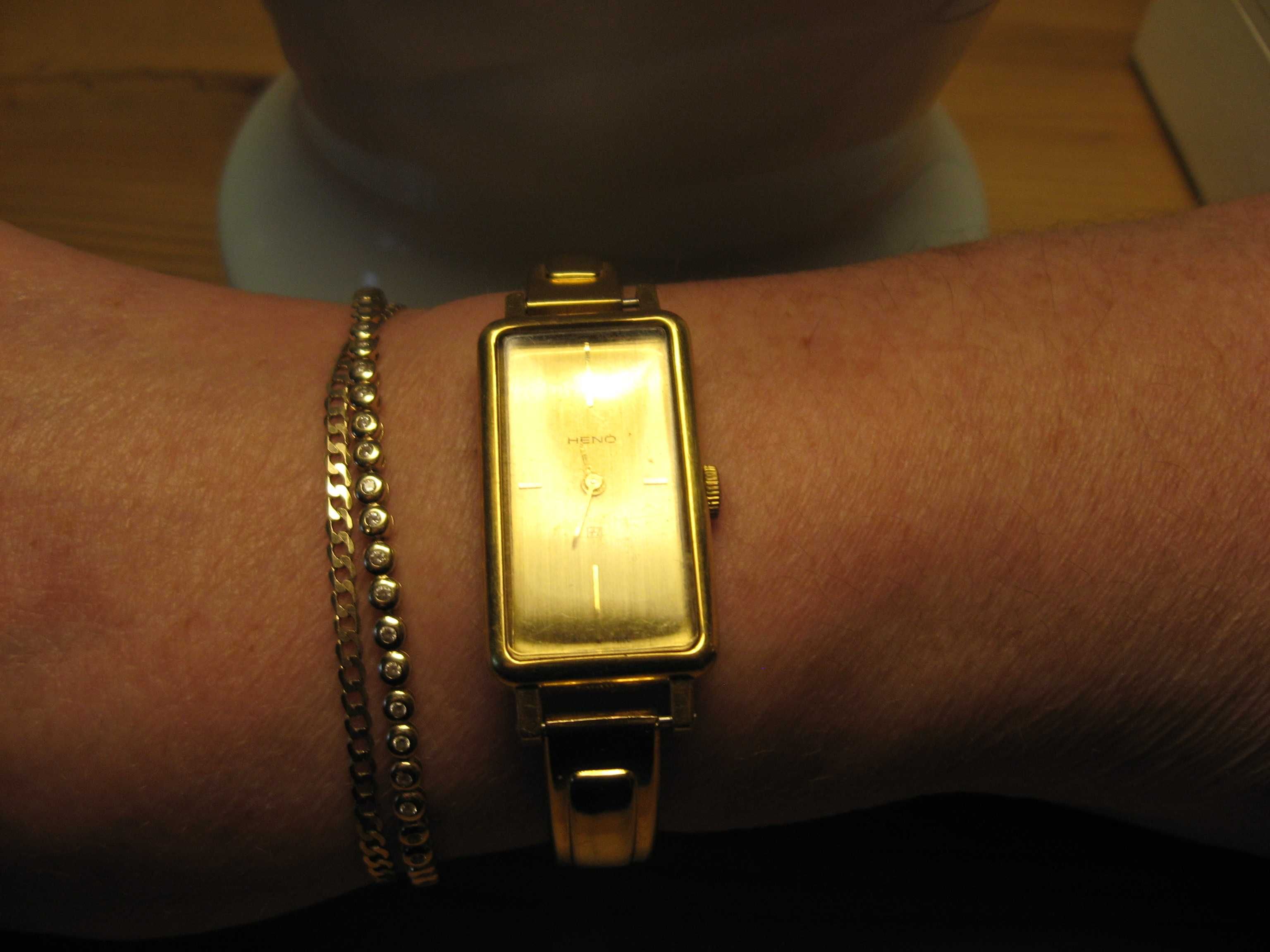 Zegarek damski HENO kostka, Swiss Made, mechaniczny