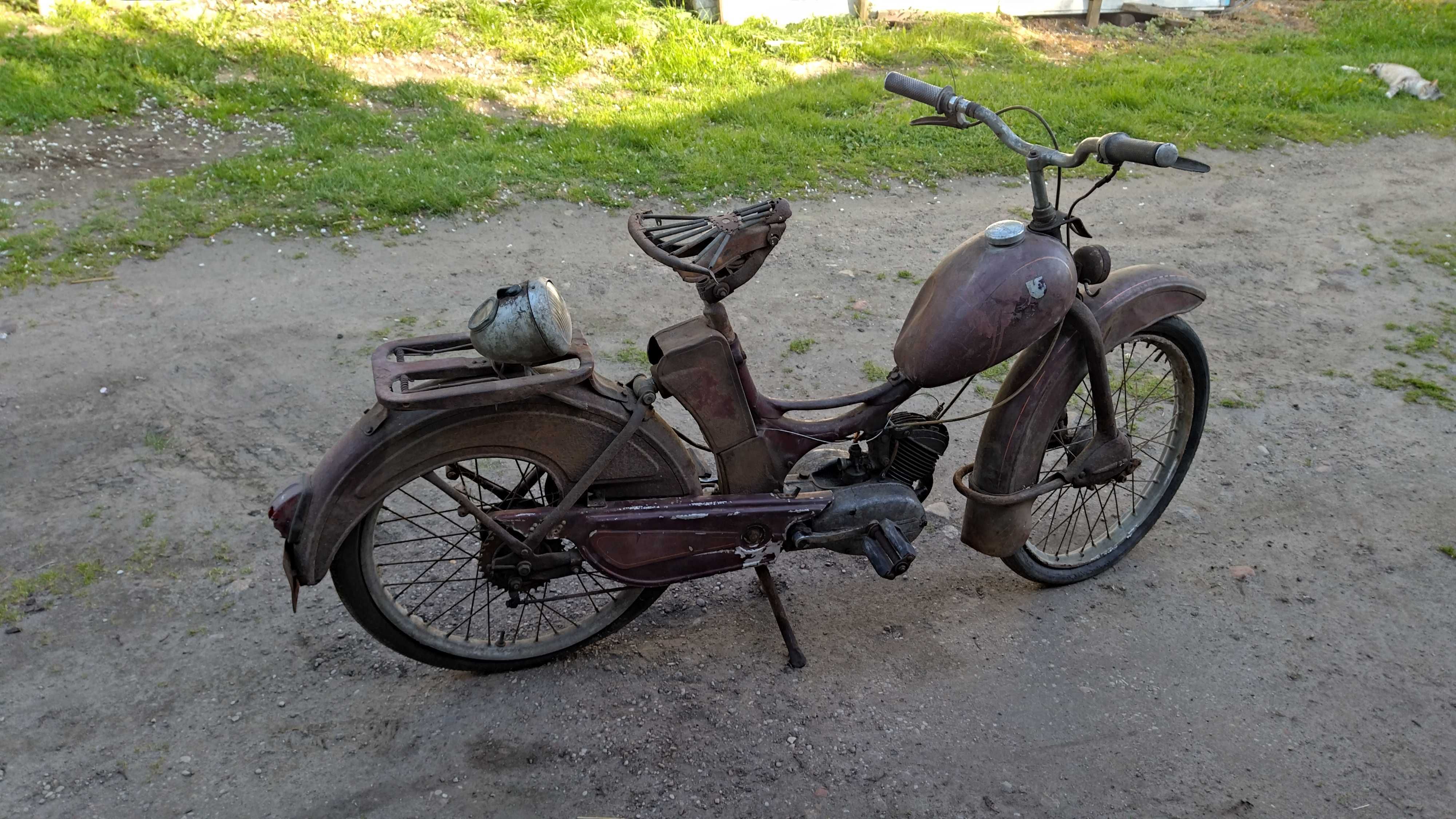 Simson Moped SR2 E 1960r. na pedały oryginał dokumenty zamiana Wsk Etz