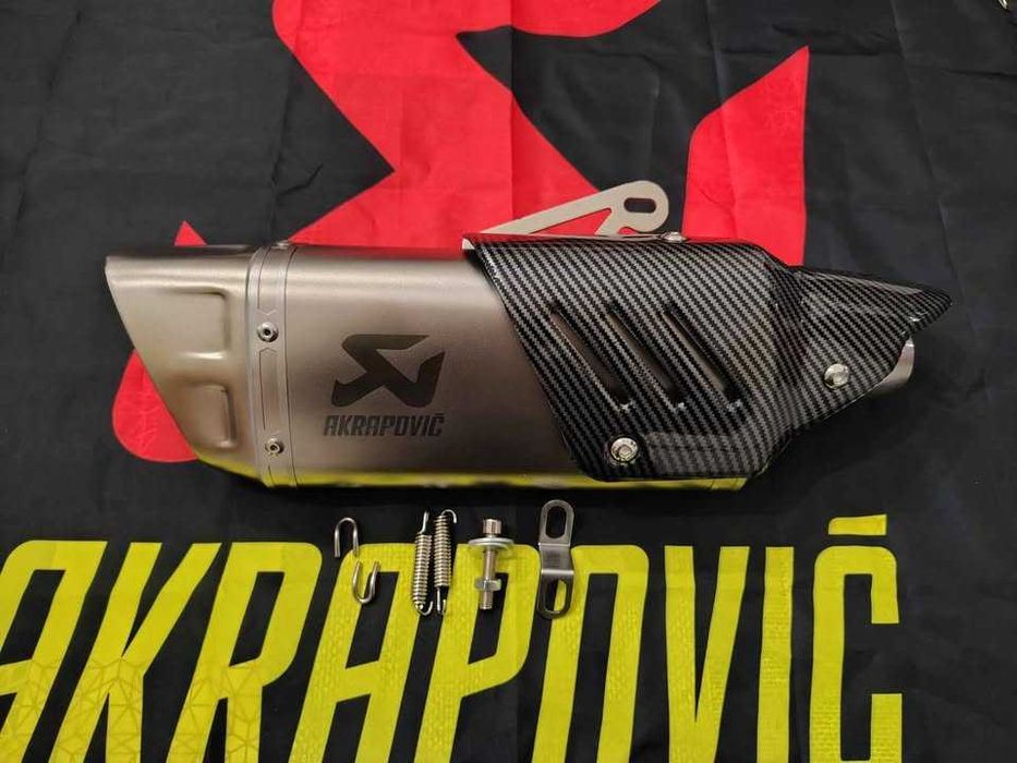 Ponteiras de escape R. akrapovic - cinza inox ou preto mate