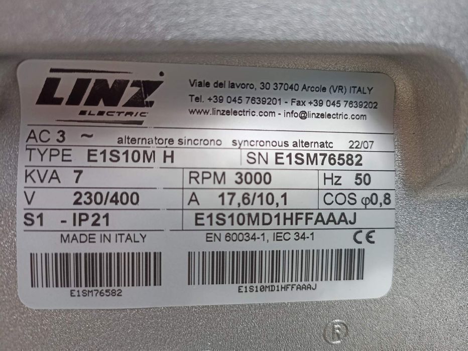 Генератор AYERBE 8000H TX із бензиновим двигуном Honda GX390