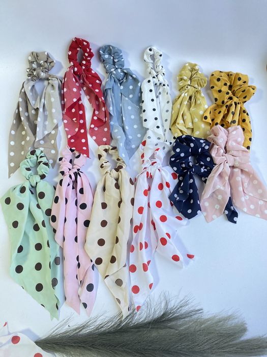 Резинка твилли, платком тканевая кожа Луи  бант