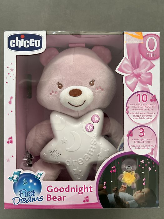 Urso chicco com luz e musica