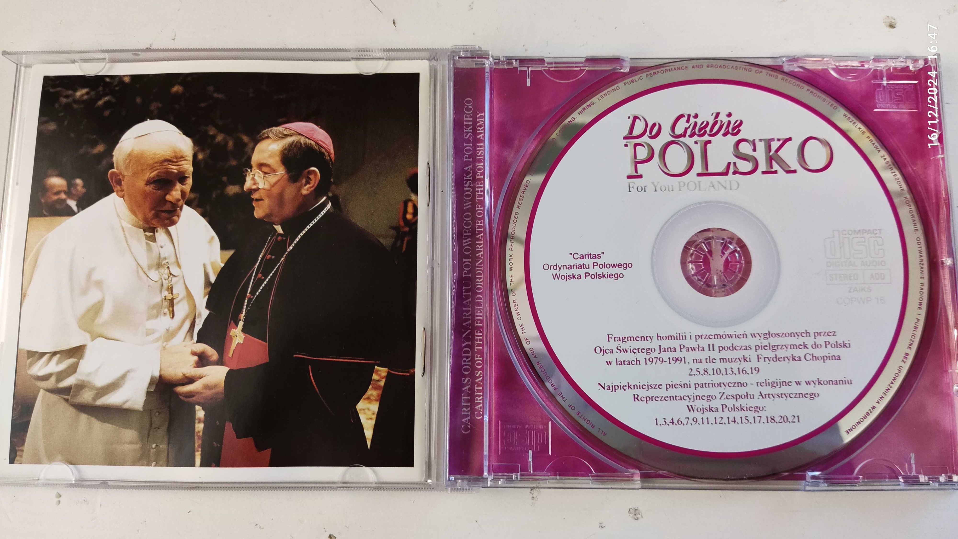 CD Płyta Do Ciebie Polsko Jan Paweł II Caritas. Okazja Hit na prezent!