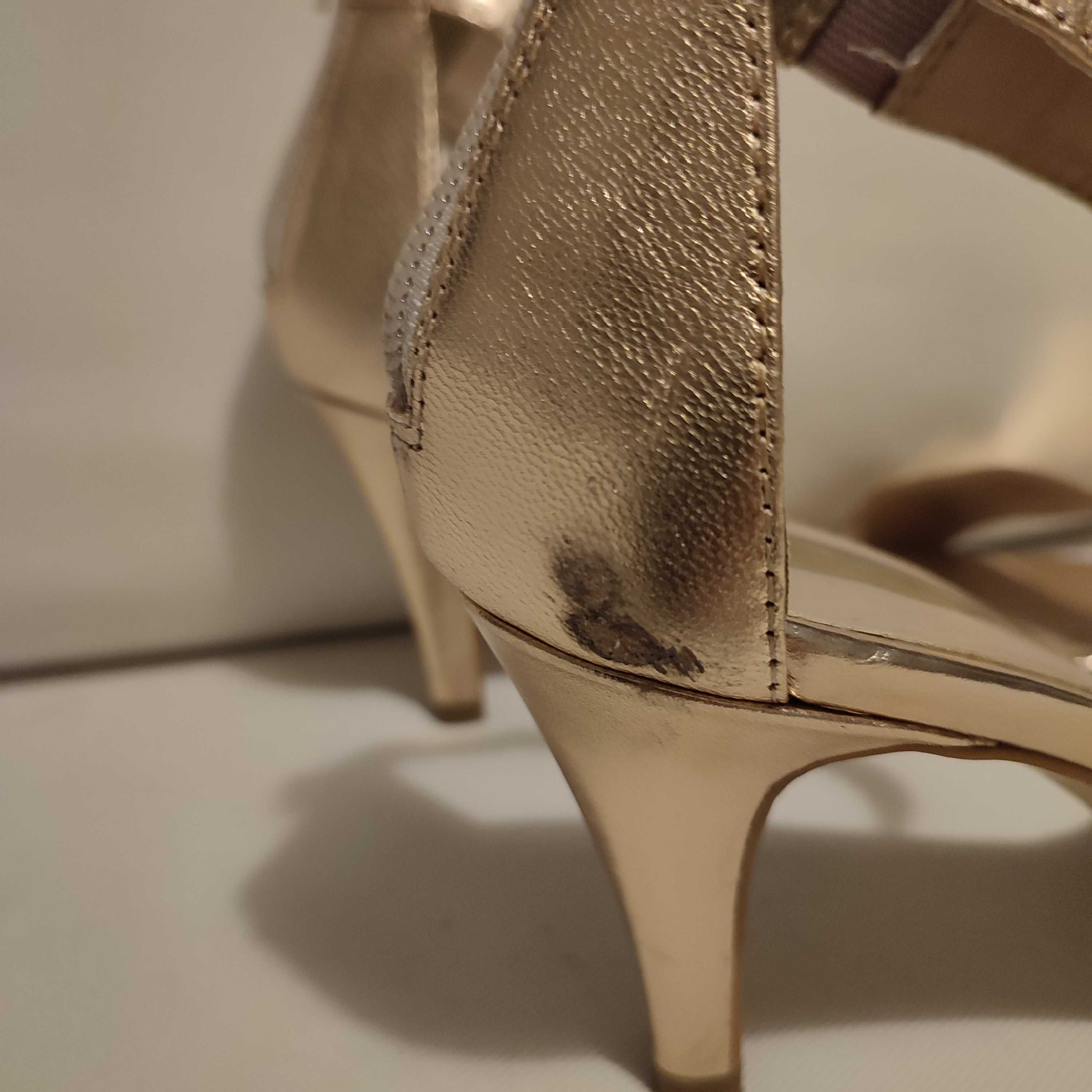 Sandały glamour gold pink 38