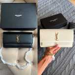 Сумка клатч YSL Yves Saint Laurent шкіра | чорна та біла