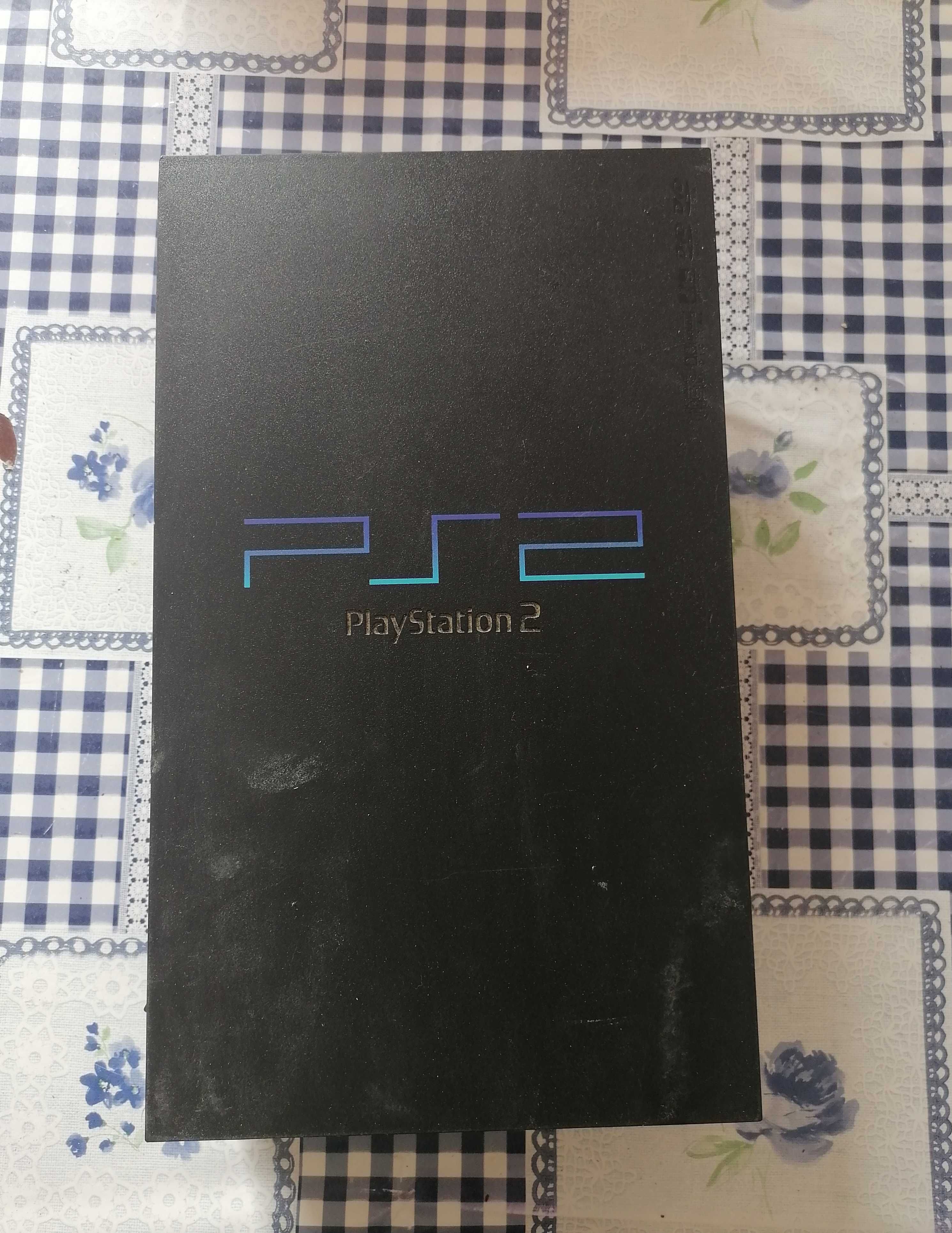 Playstation 2 sem comandos nem cabos de ligação