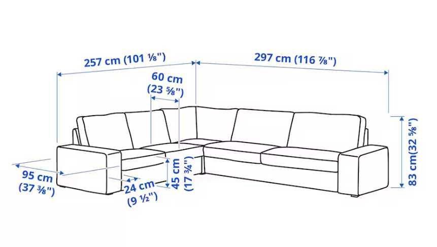 Sofá de Canto com 5 lugares - IKEA Kivik