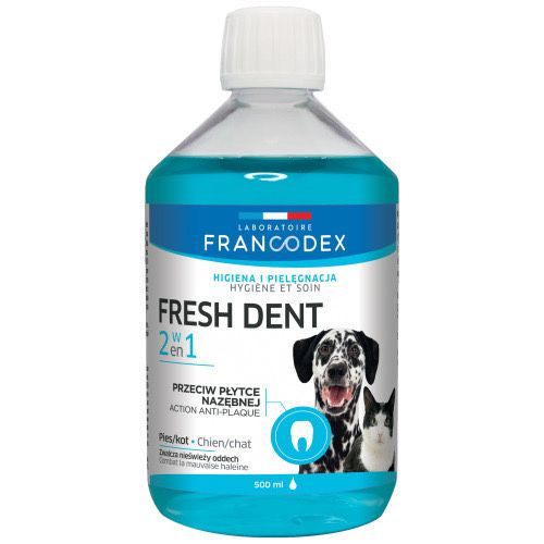 Francodex płyn do higieny jamy ustnej dla psów i kotów 500ml
