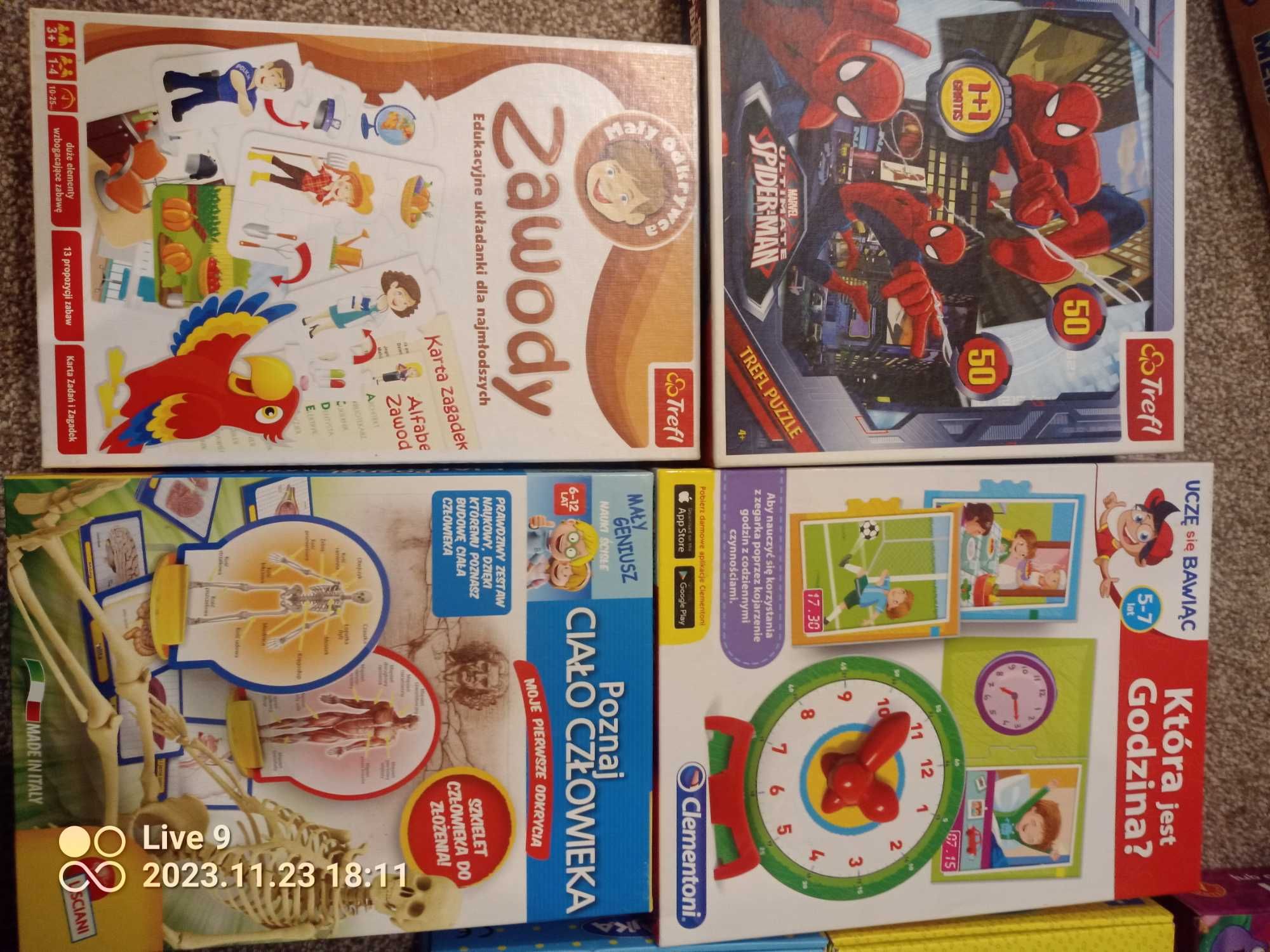 Puzzle, gry pamięciowe i inne