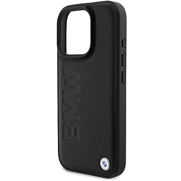 Etui BMW Leather Hot Stamp na iPhone 16 Pro - czarne