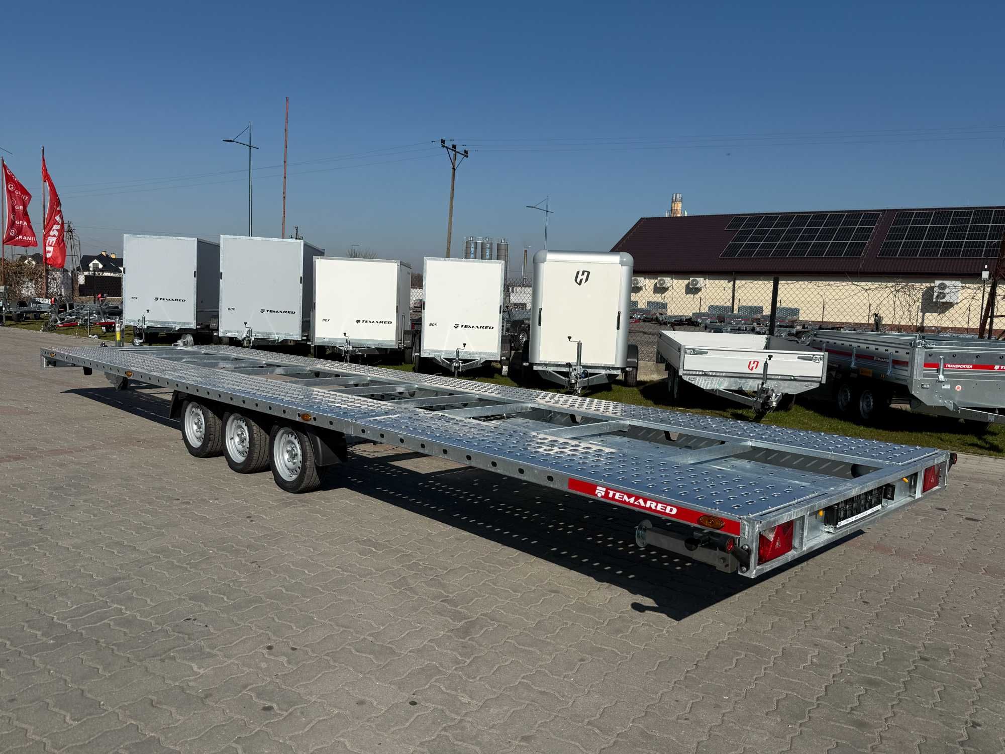Laweta trzyosiowa na 2 Auta Temared Car 8.5x2.1 o DMC3.5T LOHRY ALU