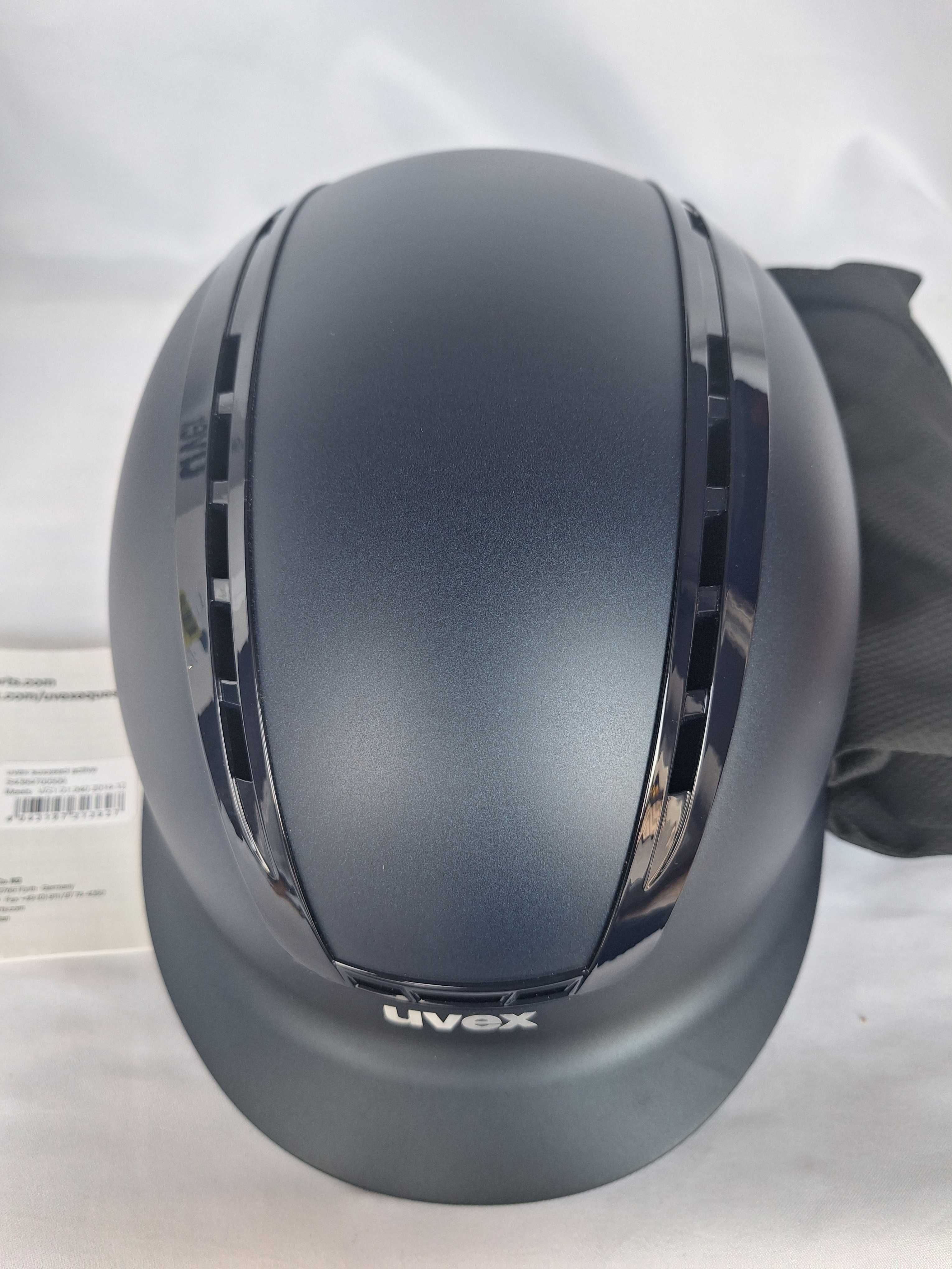 Kask jeździecki toczek Uvex Suxxeed Active Navy Mat M/L 57-59cm