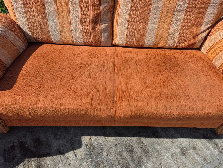 sofa rattanowa 3 2 1 rattan z rattanu naturalny ratan meble na taras