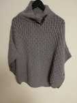 ponczo Massimo Dutti S 36 wełna angora kaszmir narzutka Massimo Dutti