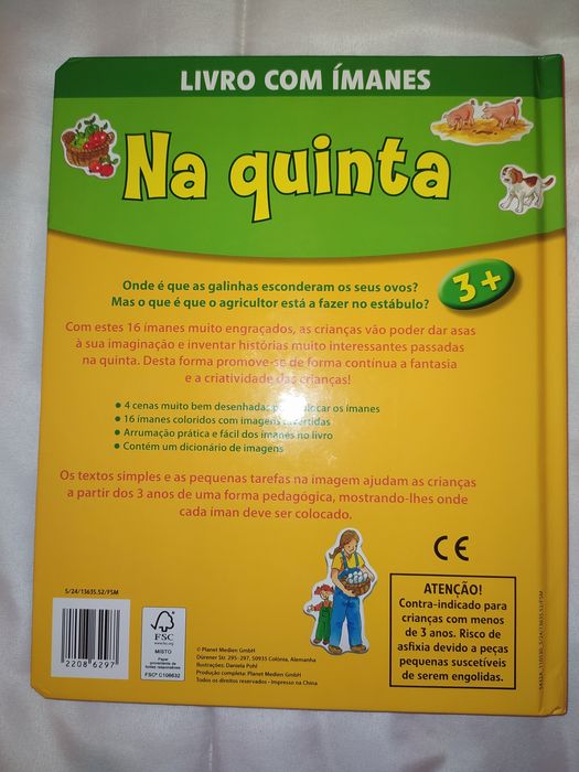 Livro magnético criança "Na Quinta" 3+ anos