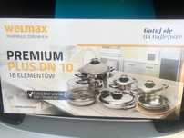 Naczynia garnki Premium PLUS WELMAX stal chirurgiczna 18 elementów