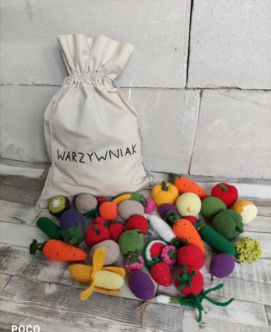 Zabawka edukacyjna, warzywa i owoce, hand made