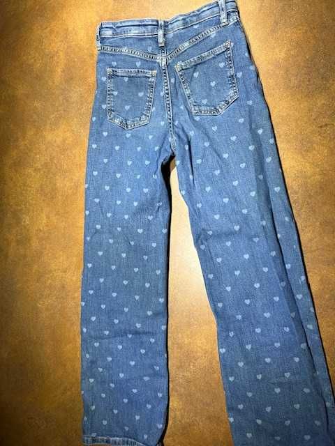 niebieskie spodnie jeans dżins H&M rozmiar 146