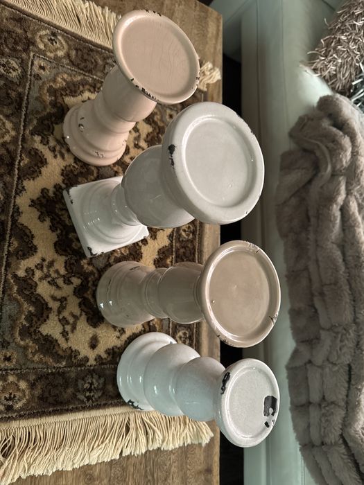 Home&you 4 nowe porcelanowe swieczniki swiecznik krakelura