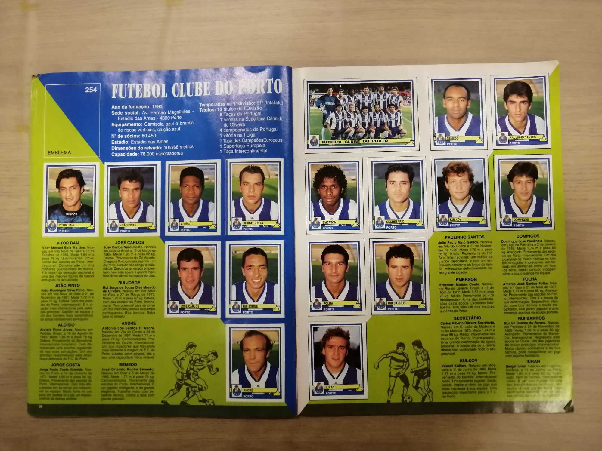 Caderneta Futebol 94-95 - Panini [Incompleta]