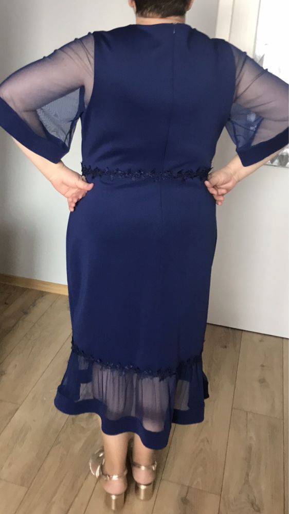 Sukienka wesele Bonprix Nowa roz.48/50 ciemny niebieski