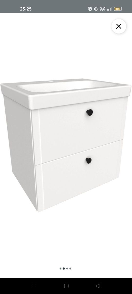 Szafka pod umywalkę 46cm mirano azzura plus szafka wiszaca