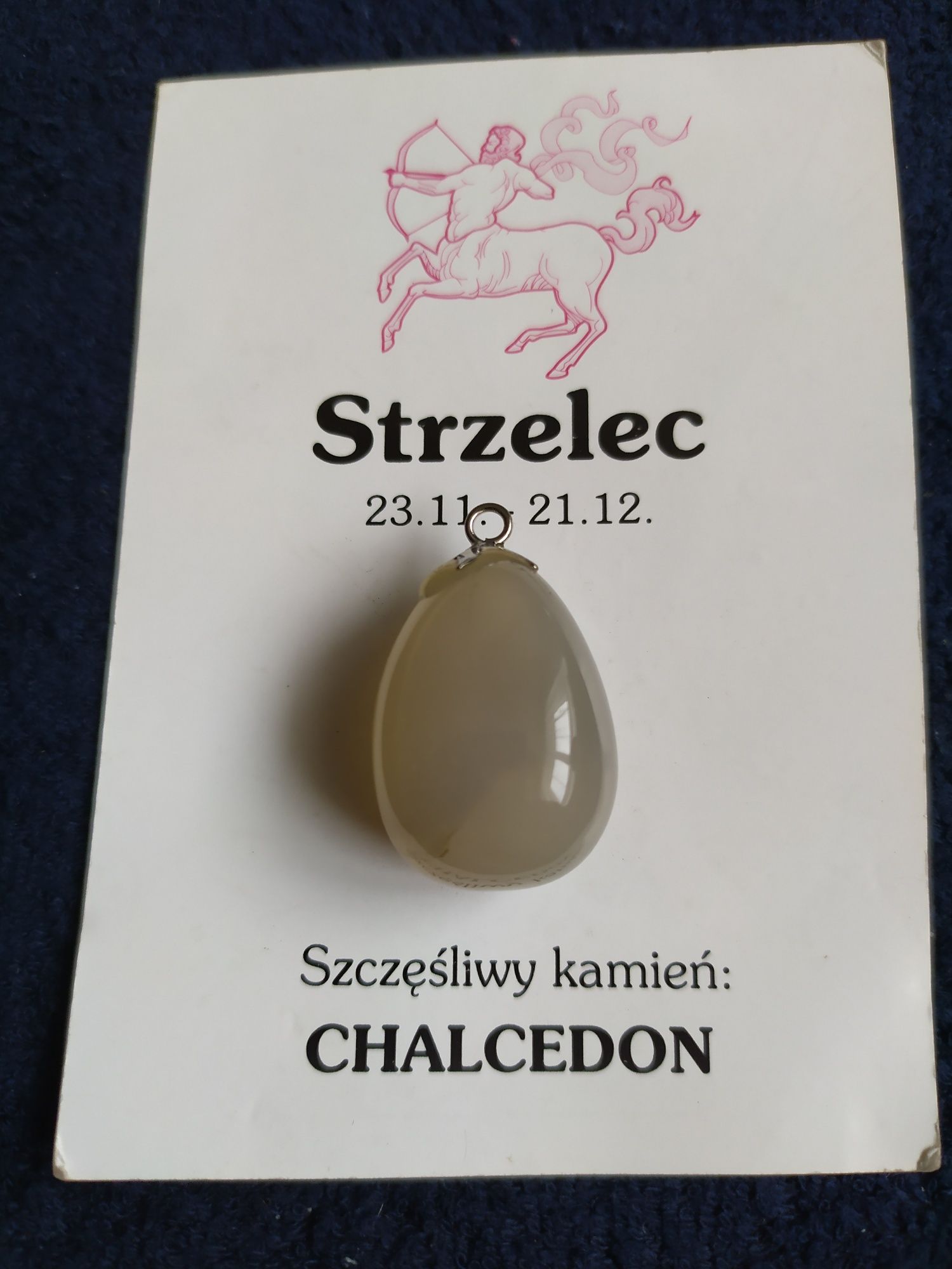 Zawieszka chalcedon znak zodiaku strzelec