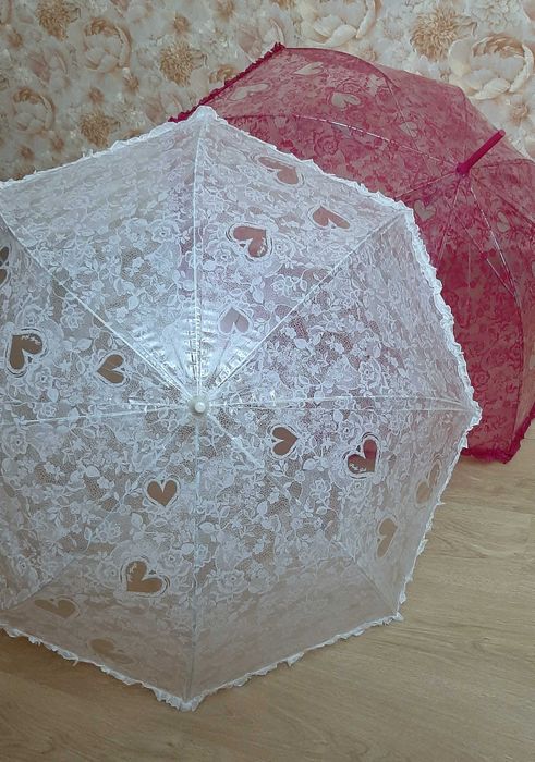 Зонт с оборками для фотосессий, мереживна парасолька