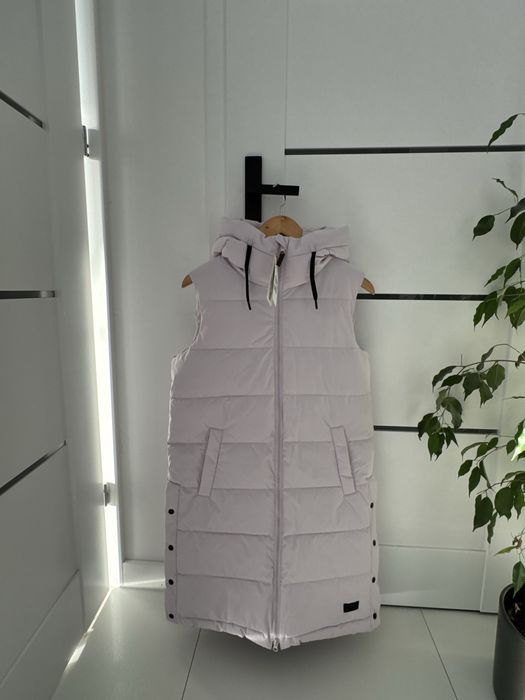Nowa liliowa kamizelka puchowa Finskiej marki Halti S