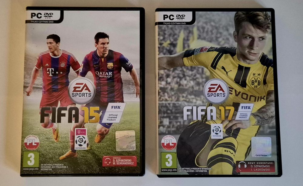 Zestaw  gier Fifa 15 i Fifa 17