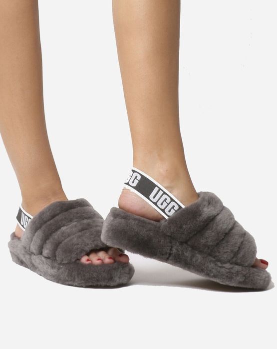 Тапки Ugg Fluff Yeah Slide пушистые босоножки сандали Tazz женские