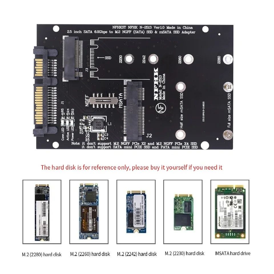 Adapter dysku SSD na SATA 3,0 2,5"