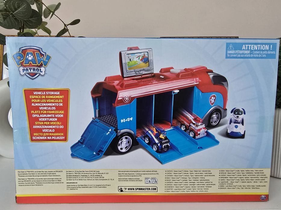 Psi patrol patrolowiec Pup Squad Robo Dog Ciężarówka z 3 pojazdami