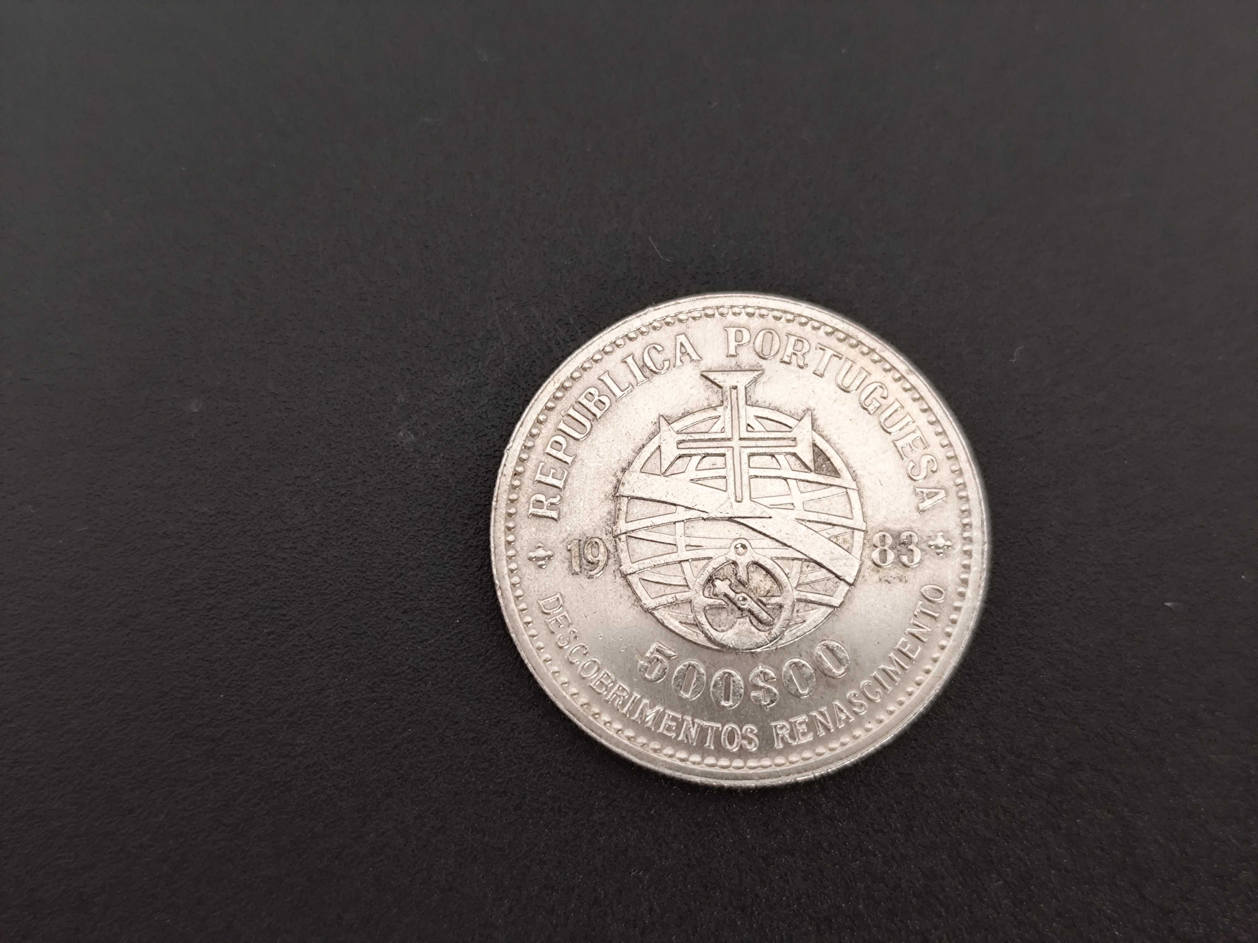 Moeda de 500 Escudos, Descobrimentos, Renascimento 1983 -- prata