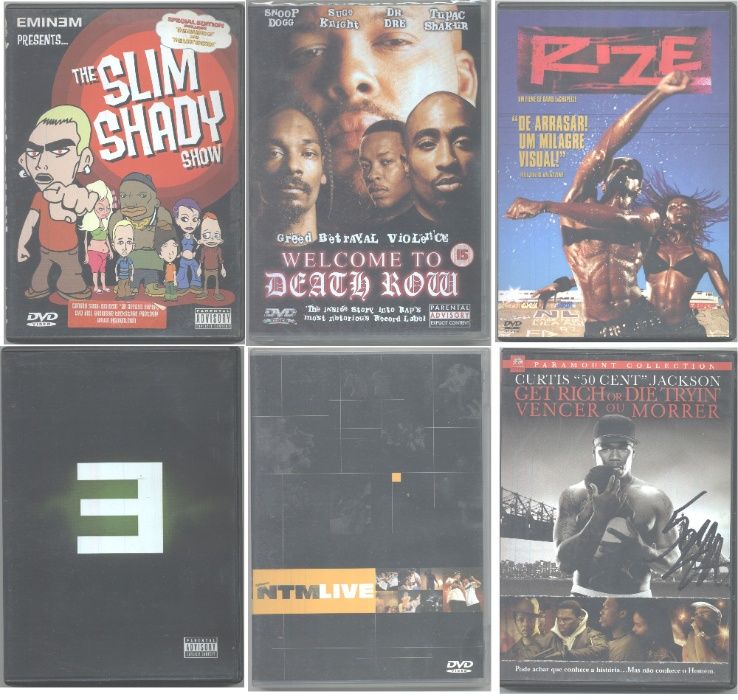 Cds LPs  DVDs Postais Hip Hop NAS  NTM Run Dmc Usher 50 Cent Wu-Tang