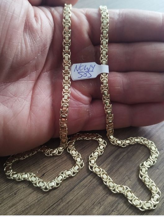 Nowy piękny złoty łańcuch euro 585 14k 37.06gr 60cm unikat!!