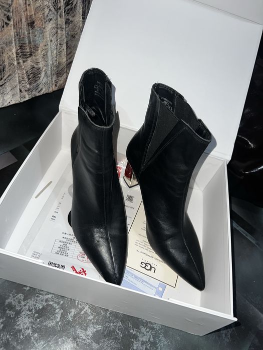 Кожаные Сапоги , полусапожки зара (zara)