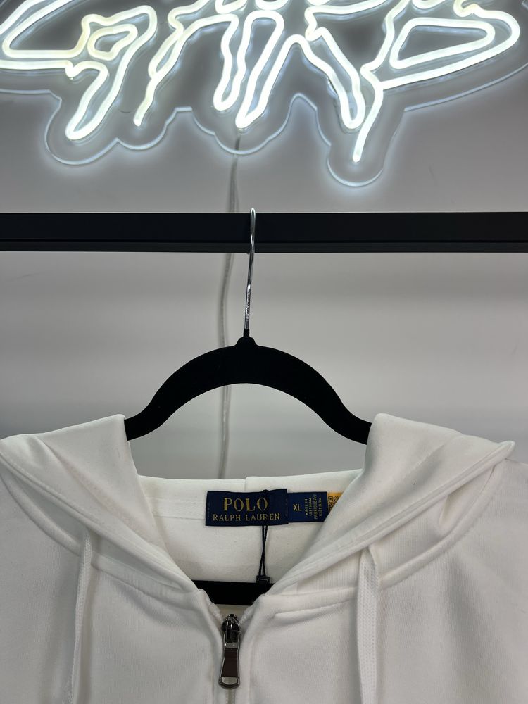 Зіпка Polo Ralph/ Поло Ральф/ Кофта Класична/ Lacoste/ Біла Кофта/
