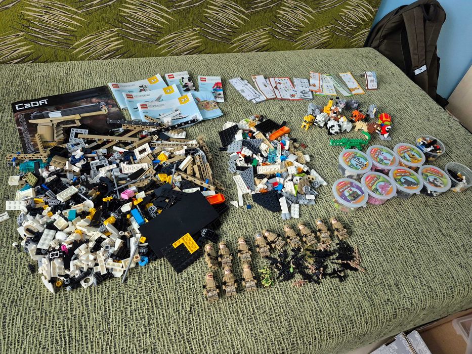 kolekcja, zestaw: klocki lego mix, kompatybilne, mini lego oraz różne
