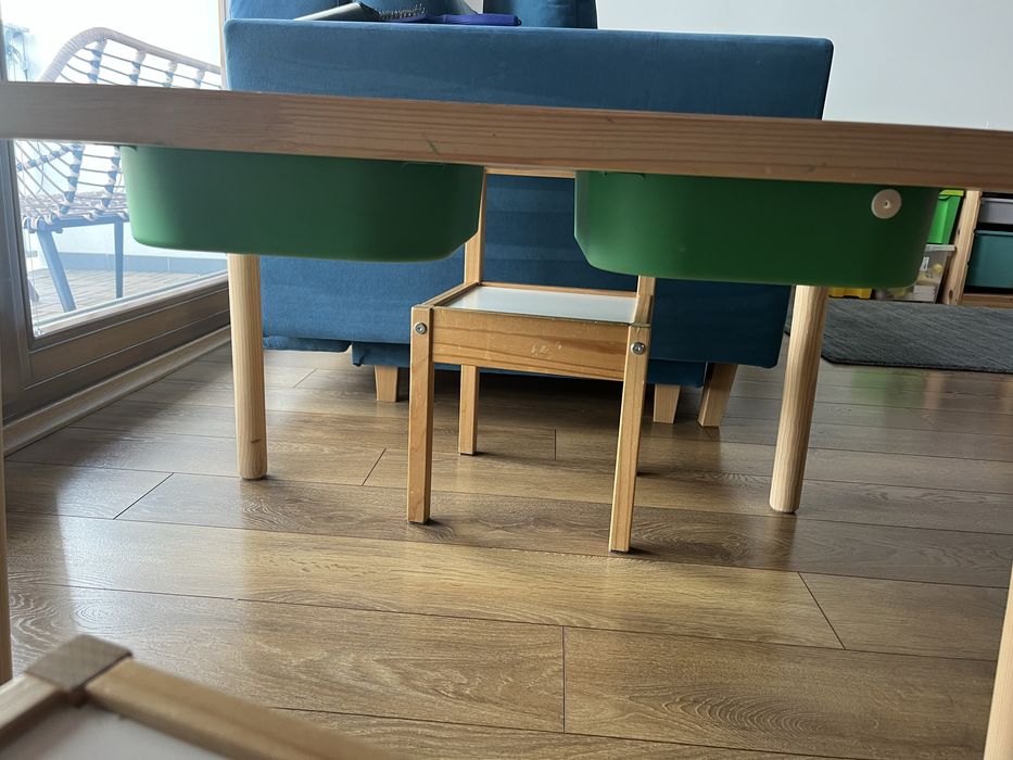 Stolik dzieciecy ikea flisat z krzesłami