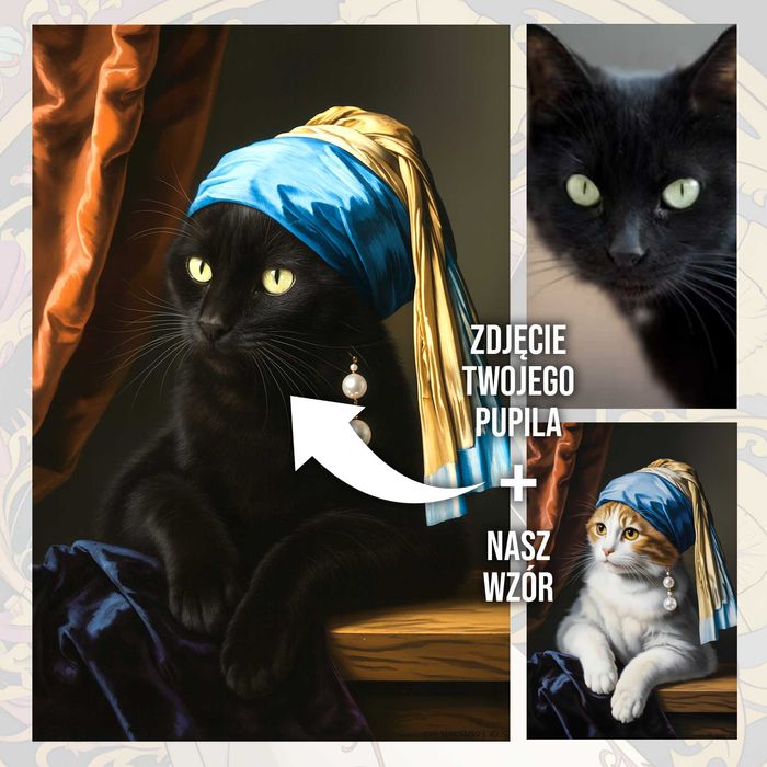 Personalizowany portret Twojego zwierzaka w ramie