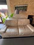 wypoczynek skórzany  sofa i fotel