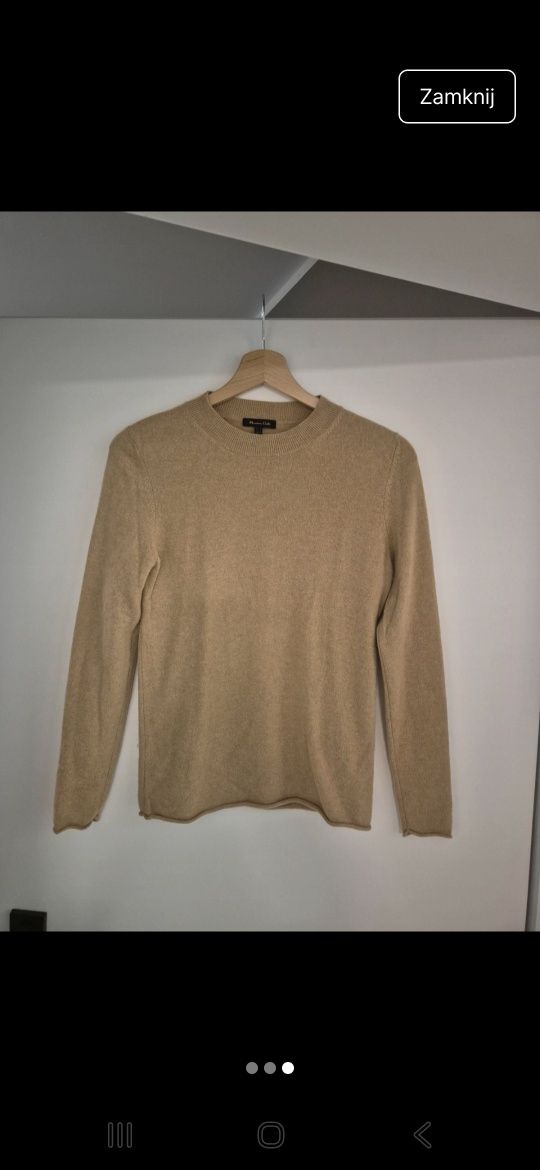 Kaszmirowy sweterek massimo dutti S
