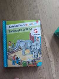 ksiazeczka z puzzlami zwierzeta w zoo