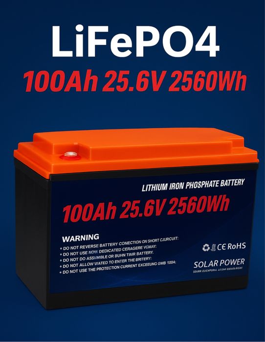 LiFePO4 Redbo акумулятор 25.6V 100Ah (2560Wh)
