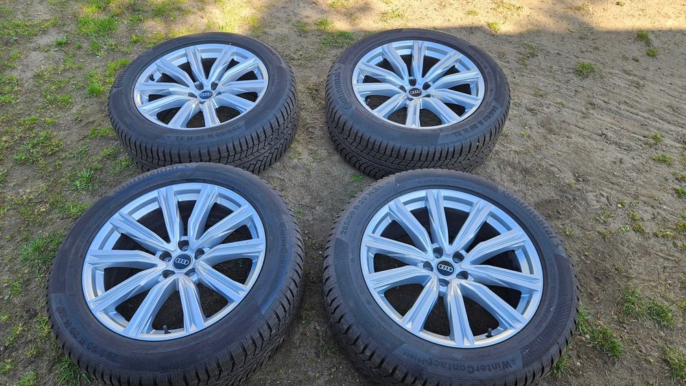 audi q8 q7 felgi 20 cali 265/50/20 zimowe continental xl