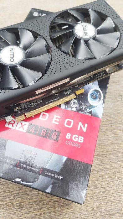 Игровая видеокарта RX 480 Nitro+ 8GB, RGB, OC
